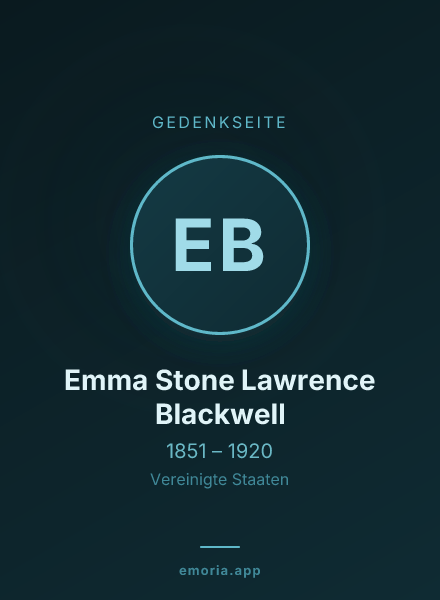 Gedenkportrait von Emma Stone Lawrence Blackwell