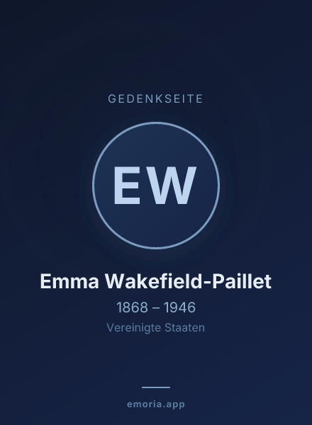 Gedenkportrait von Emma Wakefield-Paillet