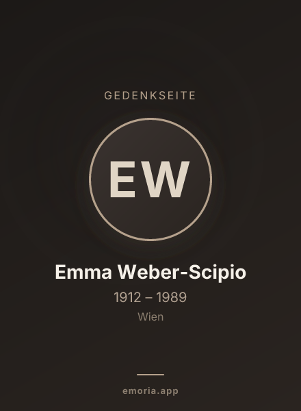 Gedenkportrait von Emma Weber-Scipio