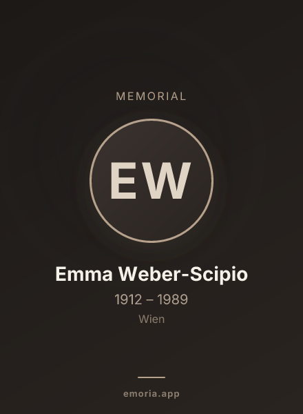 Memorial portrait of Emma Weber-Scipio