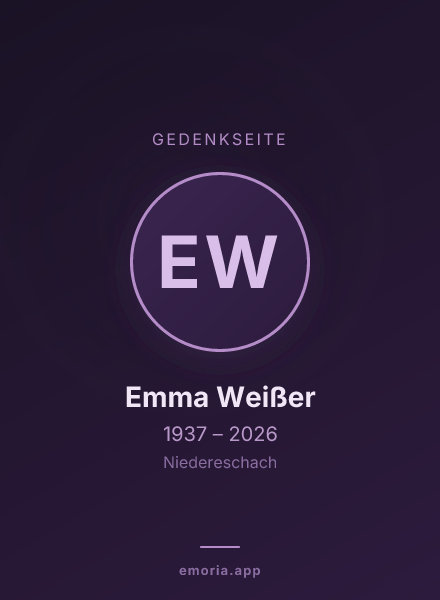 Gedenkportrait von Emma Weißer