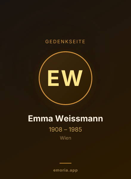 Gedenkportrait von Emma Weissmann
