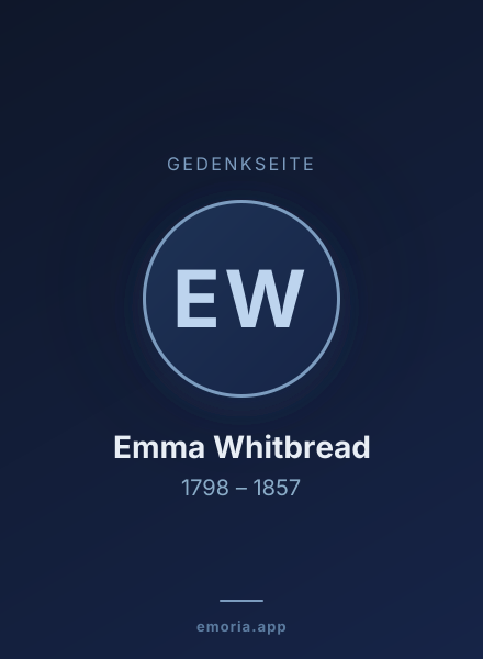 Gedenkportrait von Emma Whitbread