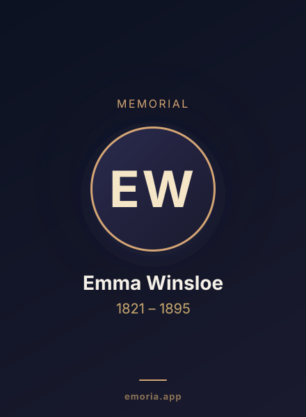 Memorial portrait of Emma Winsloe