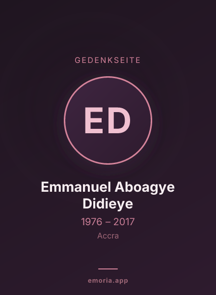Gedenkportrait von Emmanuel Aboagye Didieye