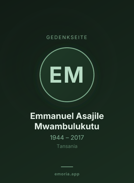 Gedenkportrait von Emmanuel Asajile Mwambulukutu