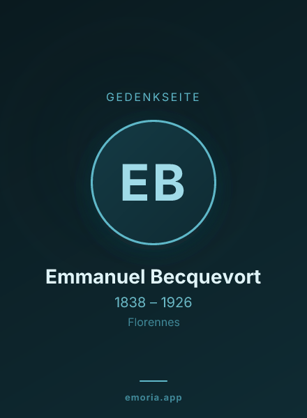 Gedenkportrait von Emmanuel Becquevort
