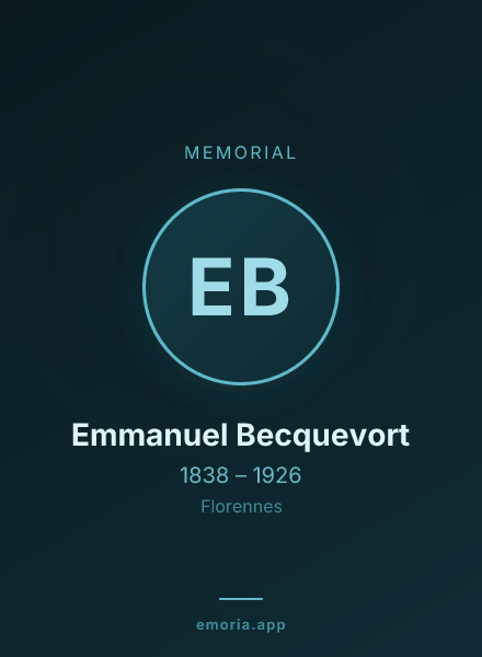 Memorial portrait of Emmanuel Becquevort
