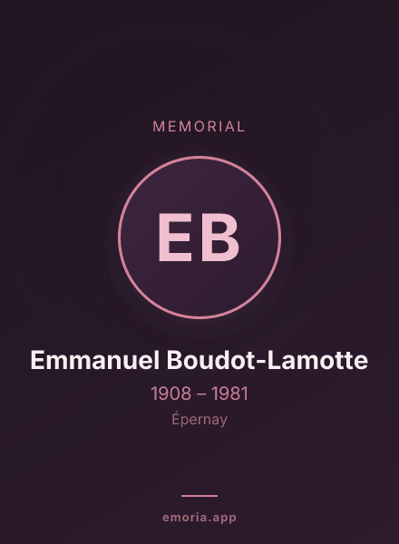 Memorial portrait of Emmanuel Boudot-Lamotte