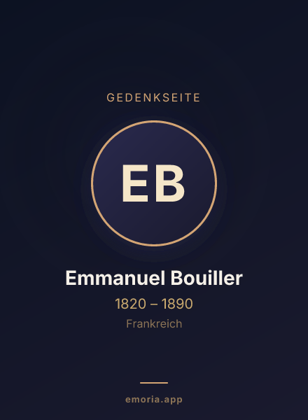 Gedenkportrait von Emmanuel Bouiller