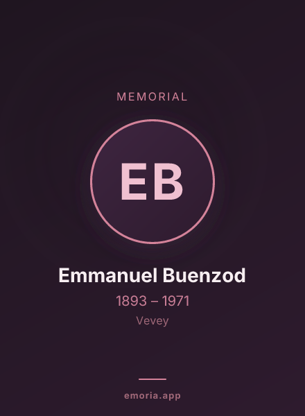 Memorial portrait of Emmanuel Buenzod