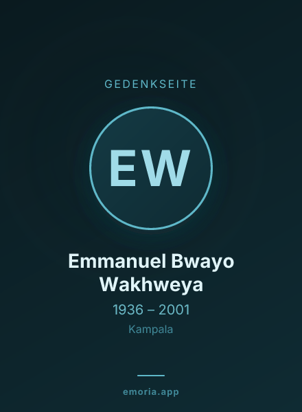 Gedenkportrait von Emmanuel Bwayo Wakhweya