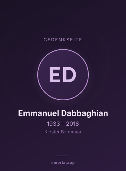 Gedenkportrait von Emmanuel Dabbaghian