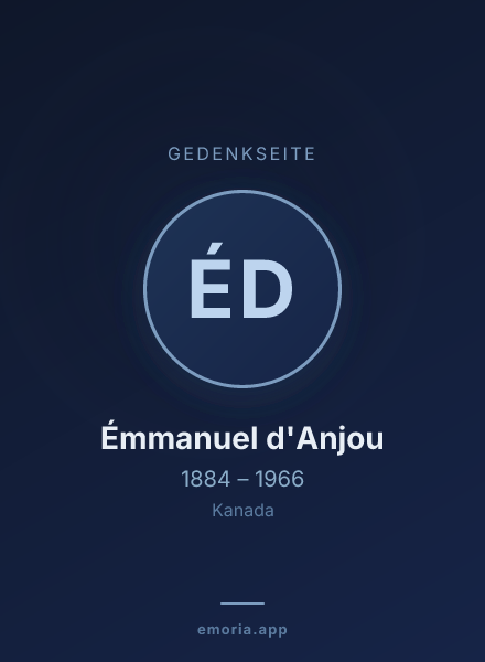 Gedenkportrait von Émmanuel d'Anjou