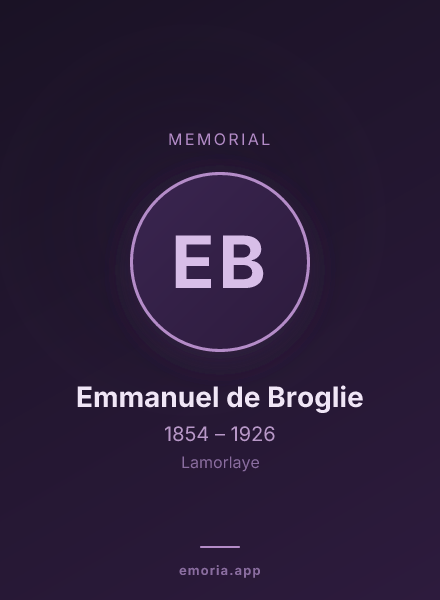 Memorial portrait of Emmanuel de Broglie