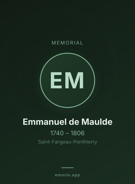 Memorial portrait of Emmanuel de Maulde