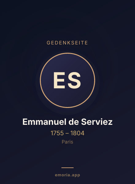 Gedenkportrait von Emmanuel de Serviez