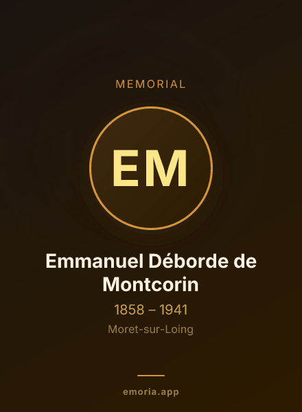 Memorial portrait of Emmanuel Déborde de Montcorin