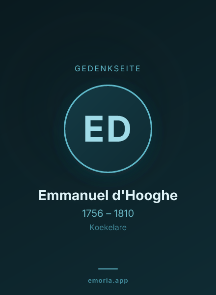 Gedenkportrait von Emmanuel d'Hooghe