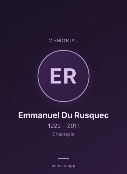 Memorial portrait of Emmanuel Du Rusquec