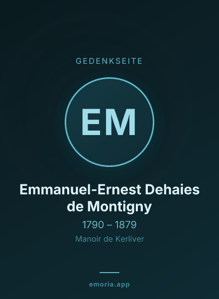 Gedenkportrait von Emmanuel-Ernest Dehaies de Montigny