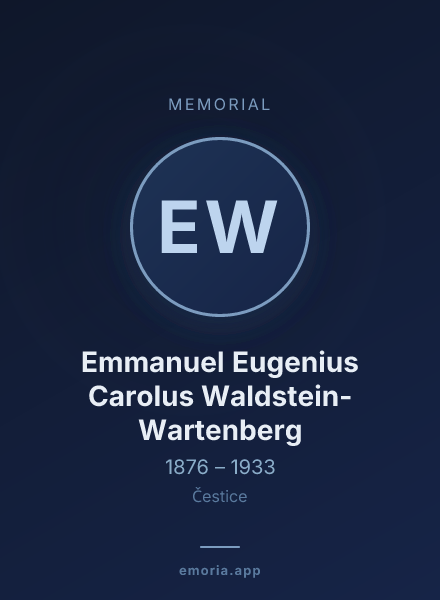 Memorial portrait of Emmanuel Eugenius Carolus Waldstein-Wartenberg