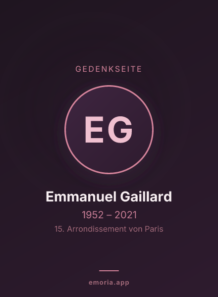 Gedenkportrait von Emmanuel Gaillard