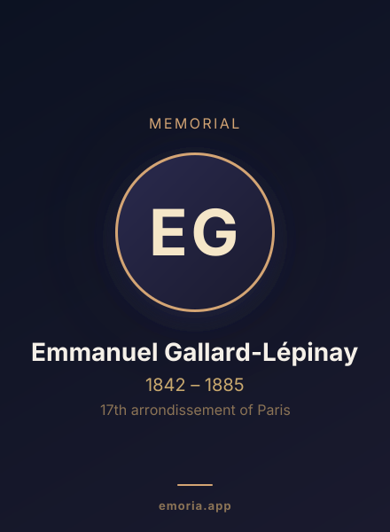 Memorial portrait of Emmanuel Gallard-Lépinay