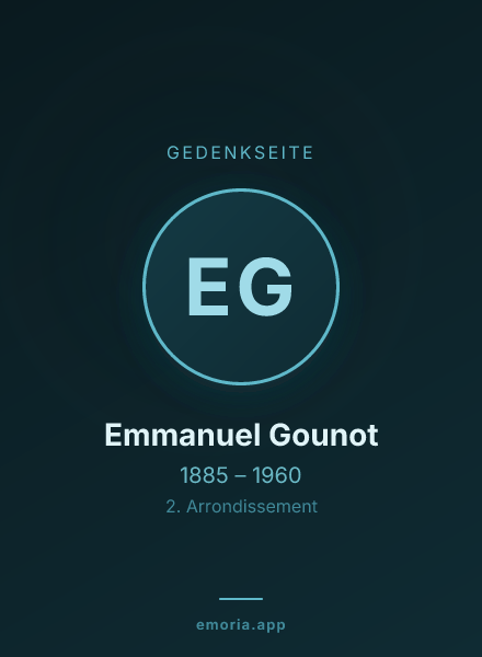 Gedenkportrait von Emmanuel Gounot