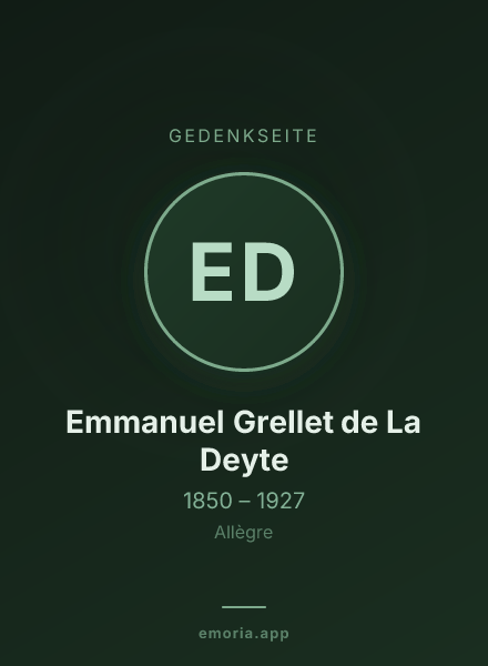 Gedenkportrait von Emmanuel Grellet de La Deyte