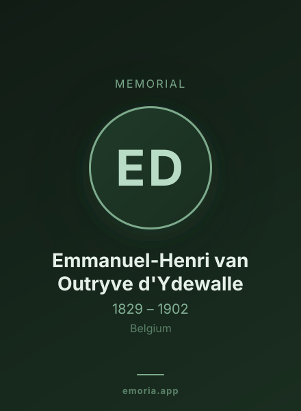 Memorial portrait of Emmanuel-Henri van Outryve d'Ydewalle