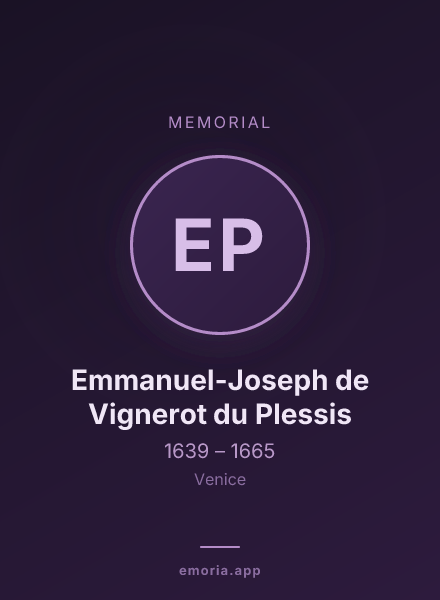 Memorial portrait of Emmanuel-Joseph de Vignerot du Plessis