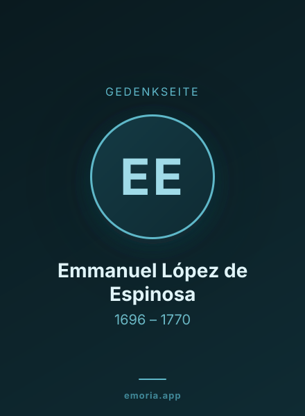 Gedenkportrait von Emmanuel López de Espinosa