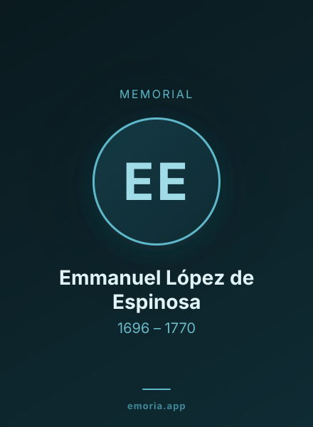 Memorial portrait of Emmanuel López de Espinosa