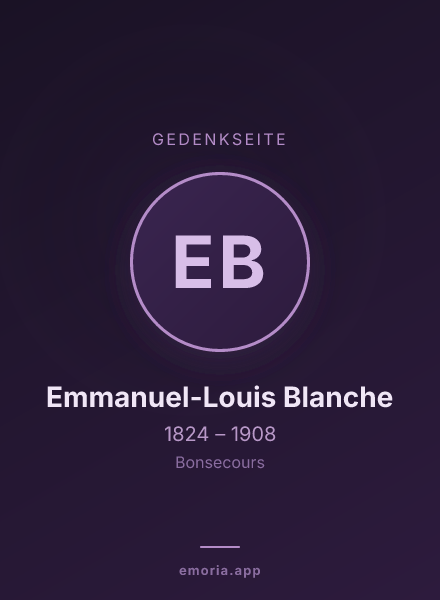 Gedenkportrait von Emmanuel-Louis Blanche