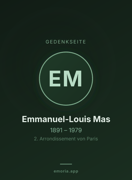 Gedenkportrait von Emmanuel-Louis Mas