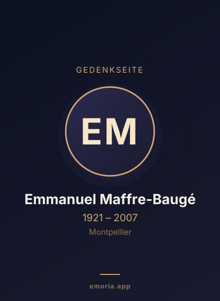 Gedenkportrait von Emmanuel Maffre-Baugé