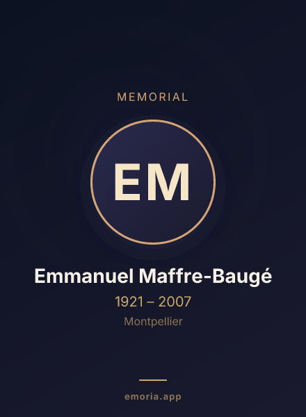 Memorial portrait of Emmanuel Maffre-Baugé