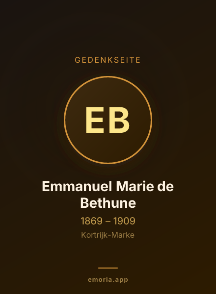 Gedenkportrait von Emmanuel Marie de Bethune