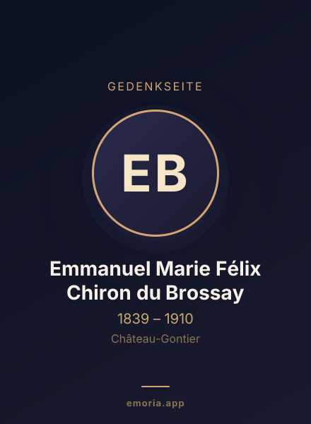 Gedenkportrait von Emmanuel Marie Félix Chiron du Brossay