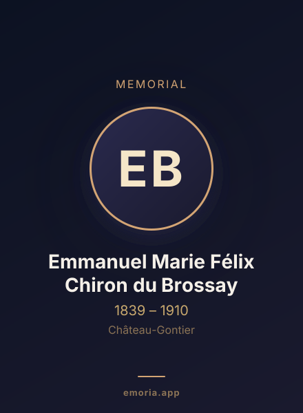 Memorial portrait of Emmanuel Marie Félix Chiron du Brossay