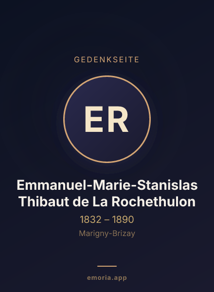 Gedenkportrait von Emmanuel-Marie-Stanislas Thibaut de La Rochethulon