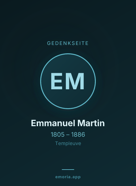 Gedenkportrait von Emmanuel Martin