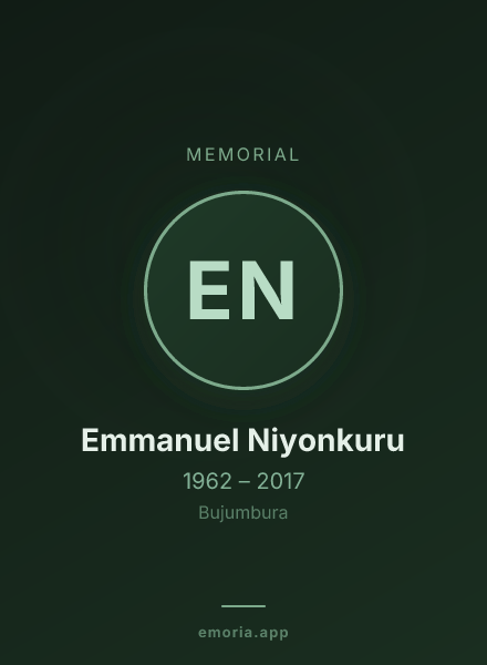 Memorial portrait of Emmanuel Niyonkuru