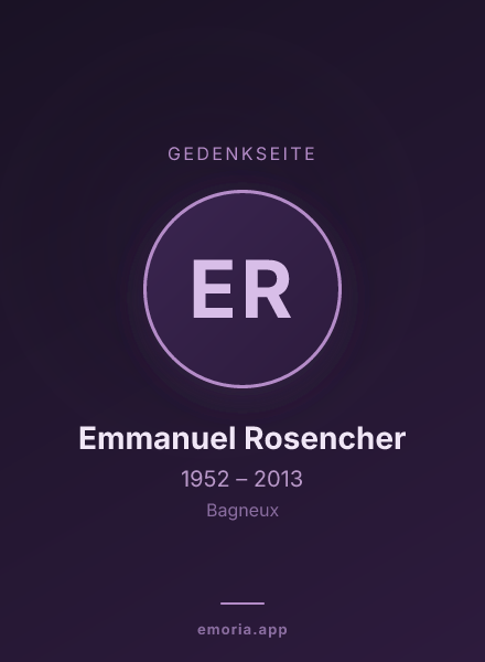 Gedenkportrait von Emmanuel Rosencher