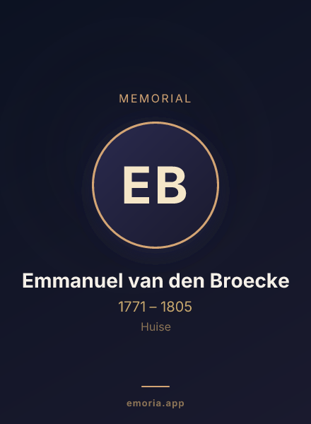 Memorial portrait of Emmanuel van den Broecke