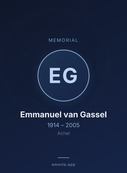 Memorial portrait of Emmanuel van Gassel