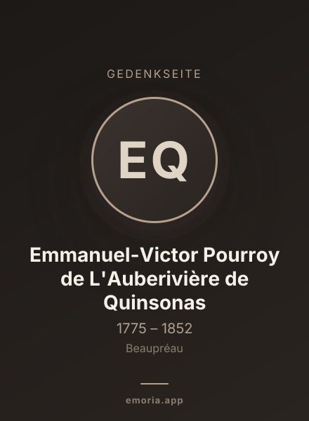 Gedenkportrait von Emmanuel-Victor Pourroy de L'Auberivière de Quinsonas