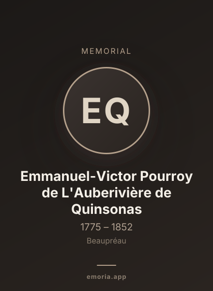 Memorial portrait of Emmanuel-Victor Pourroy de L'Auberivière de Quinsonas
