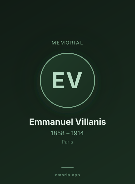 Memorial portrait of Emmanuel Villanis